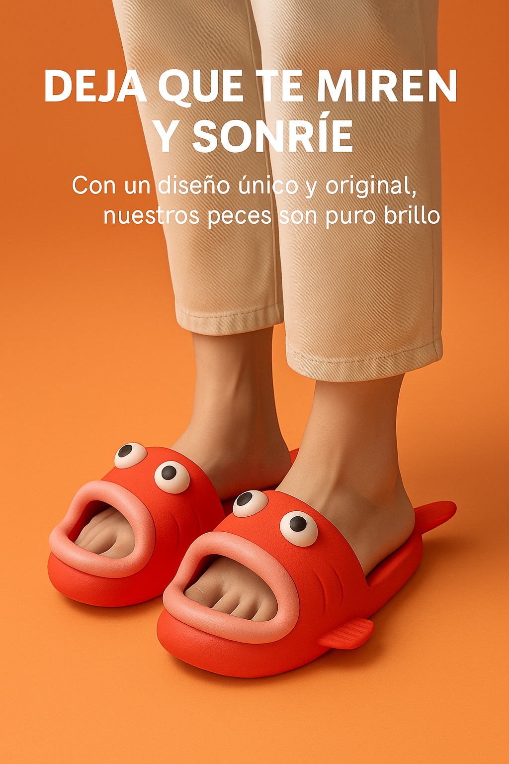 Lindas pantuflas de pez