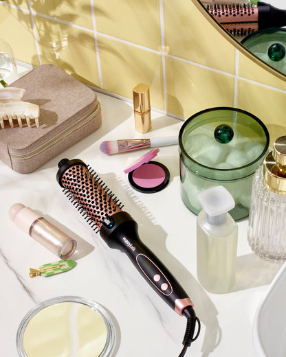 Cepillo Térmico Iónico Wavytalk Blowout Boost de 1 1/2 Pulgadas con Pantalla LED, 300℉-420℉ para Diferentes Tipos de Cabello, Voltaje Universal 120-240V