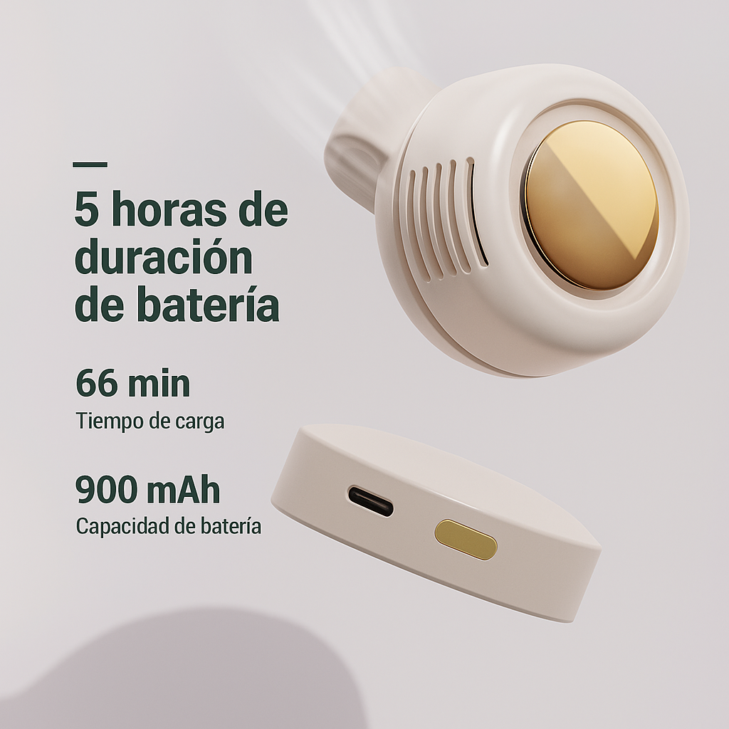 Mini ventilador eléctrico portátil silencioso sin aspas
