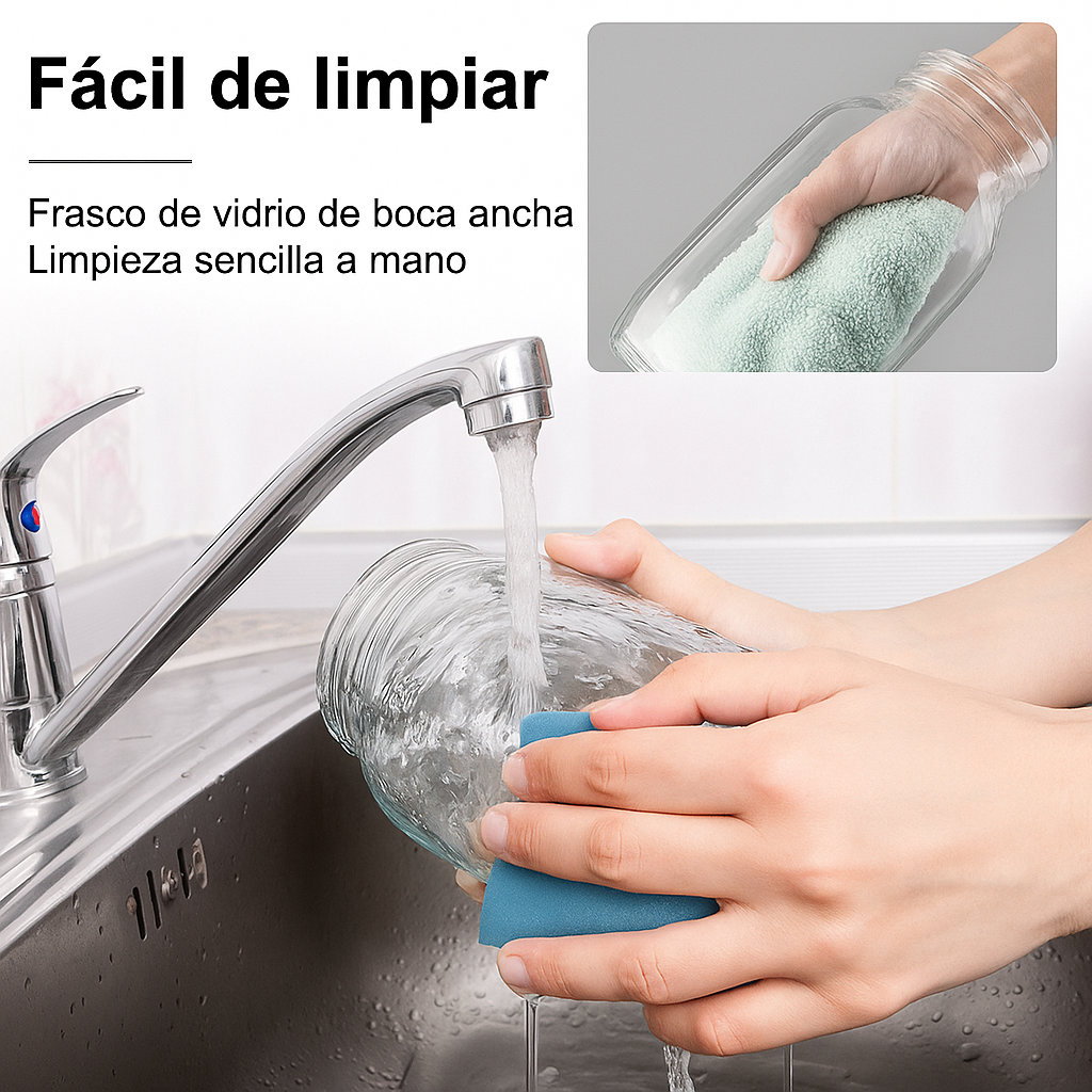 Botellas de bebidas y jugo con asa y tapas Boca ancha Bebida directa para adultos