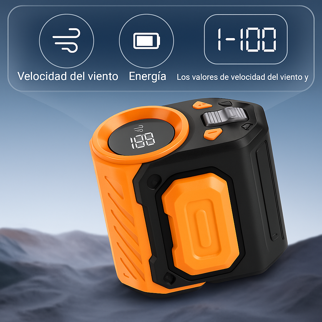 Ventilador portátil, ventilador de cintura recargable por USB con clip y banco de energía, ventilador personal para viajes al aire libre y campamentos