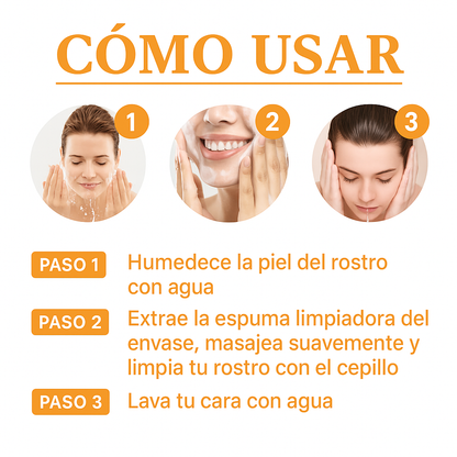 Etiqueta privada HOYGI Reparación de limpieza profunda Acné Iluminador Ácido Kójico Limpiador de cúrcuma Espuma de lavado de cara 100ml