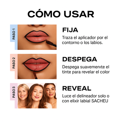 Delineador de labios de tatuaje desprendible