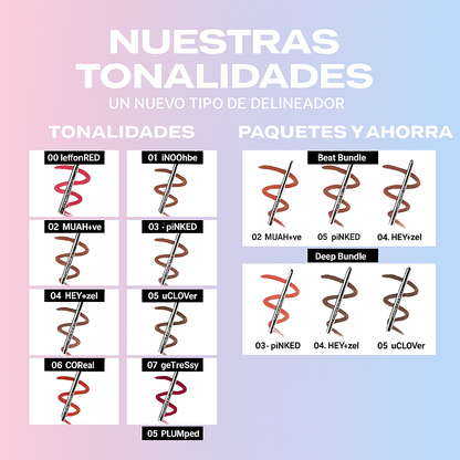Delineador de labios de tatuaje desprendible
