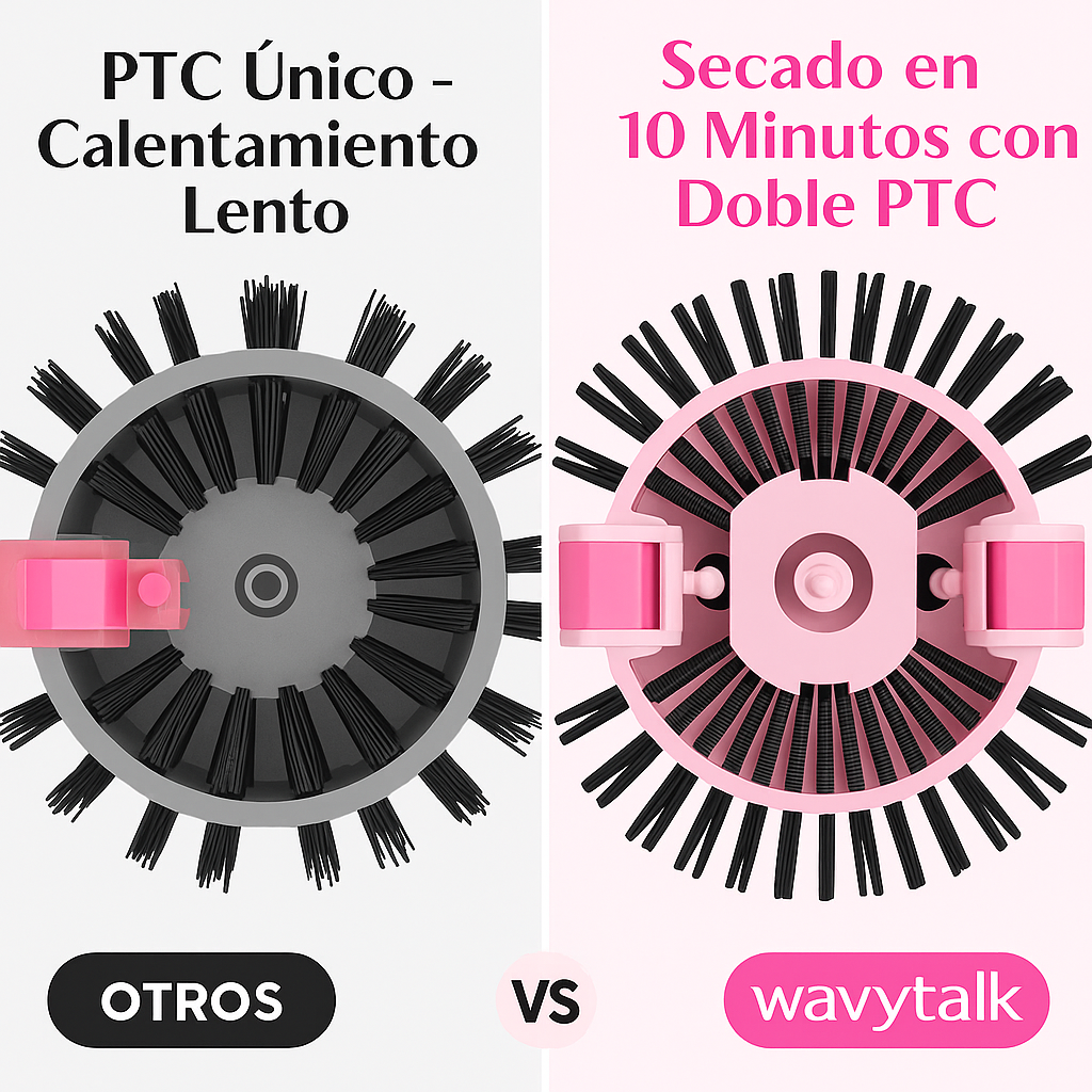 Cepillo térmico simple de iones negativos
