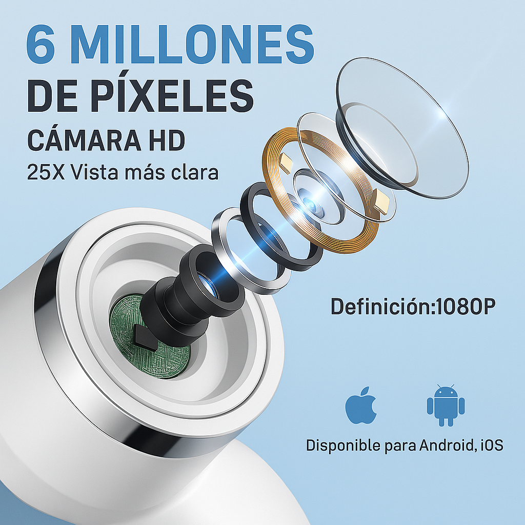 Limpiador de poros faciales HD Visual para el hogar con cámara 3 modos de ajuste para limpieza profunda Removedor de espinillas al vacío