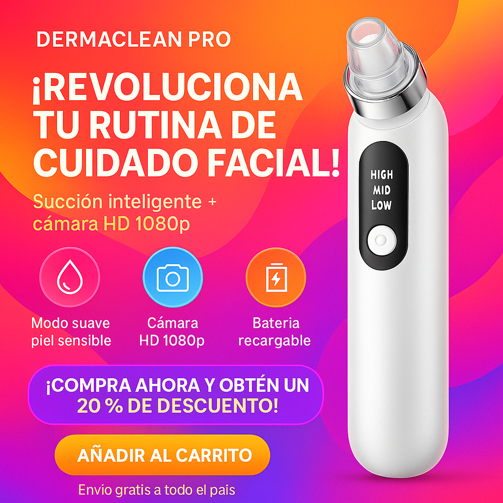 Limpiador de poros faciales HD Visual para el hogar con cámara 3 modos de ajuste para limpieza profunda Removedor de espinillas al vacío