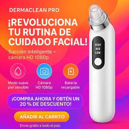 Limpiador de poros faciales HD Visual para el hogar con cámara 3 modos de ajuste para limpieza profunda Removedor de espinillas al vacío