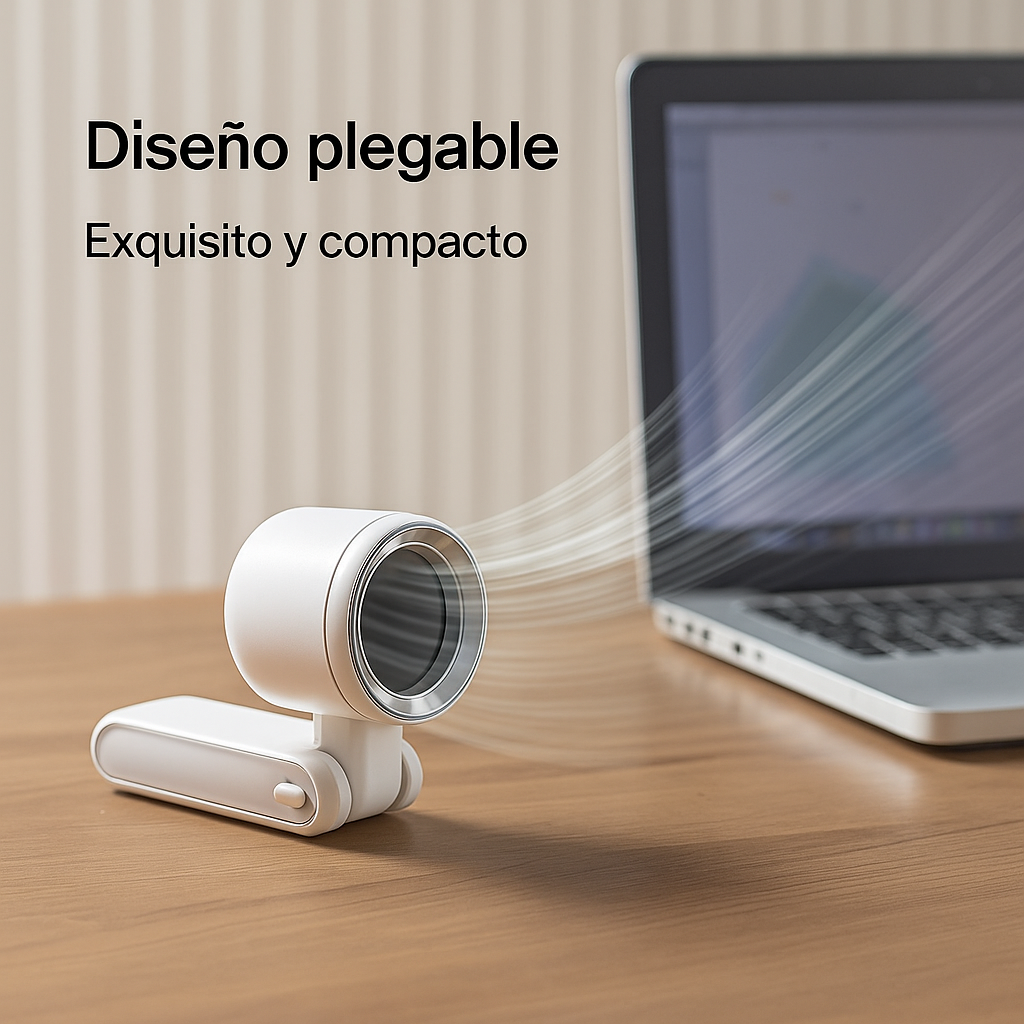 Mini ventilador turbo 3 en 1, potente ventilador de viento plegable de 180° con 5 velocidades