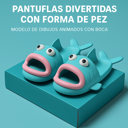 Lindas pantuflas de pez