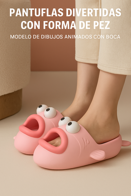 Lindas pantuflas de pez