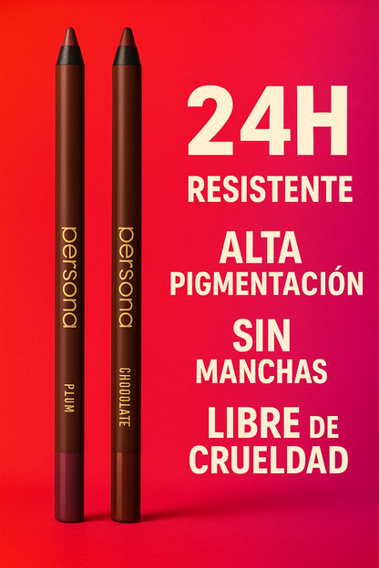 Lápiz de ojos afilable dúo de delineadores de ojos resistentes al agua de 24 horas