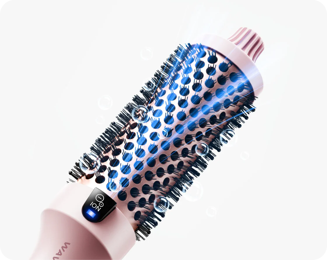 Cepillo Térmico Iónico Wavytalk Blowout Boost de 1 1/2 Pulgadas con Pantalla LED, 300℉-420℉ para Diferentes Tipos de Cabello, Voltaje Universal 120-240V